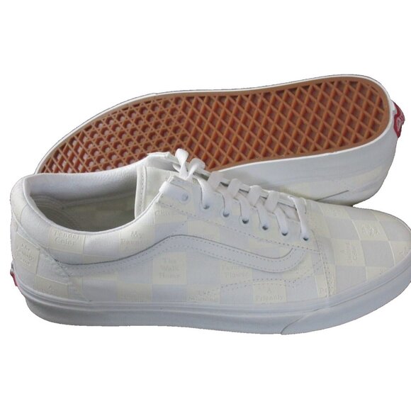 Vans Men's Old Skool DIY Checkerboard True White Canvas Shoes Size 13 NIB - Picture 3 of 5